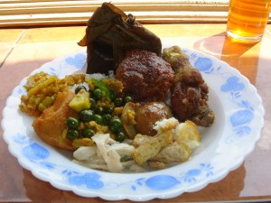 A traditional Indonesian lunch