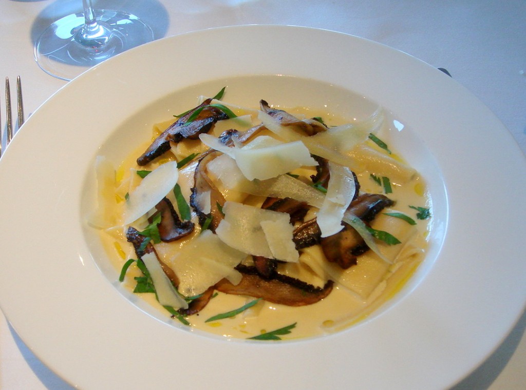 Papparadelle with wild mushrooms