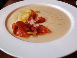 Parsnip and celeriac soup