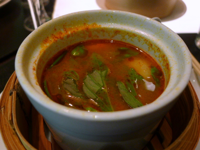 Sweet basil seafood soup