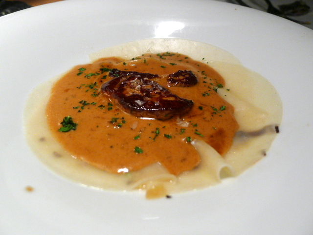 Foie gras ravioli