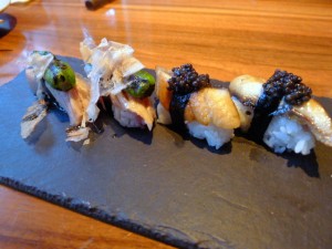 Toro shishito and eel with Oscietra caviar