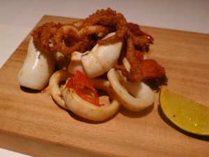 Squid with chorizo