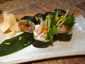 Mixed seafood maki roll