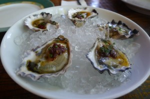 Sydney rock oysters with XO ponzu