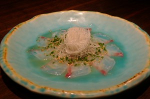 White-soy sashimi snapper