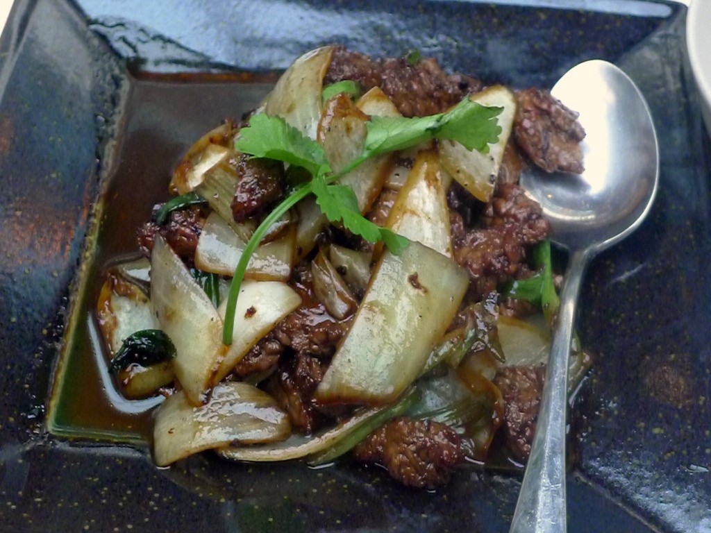 Beef with scallions