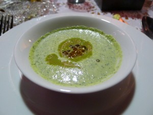 Cucumber and sorrel soup