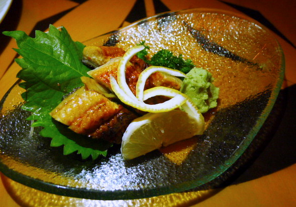 Eel sashimi
