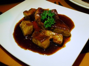 Teppanyaki goose liver