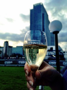 London in the Sky - Taittinger champagne