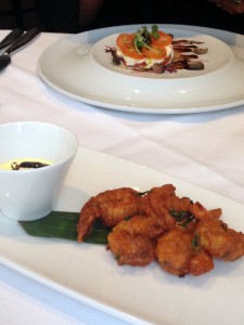 Bistro 51 at The St James Court Hotel – London Food Blog - Masala fried prawns with mango dip