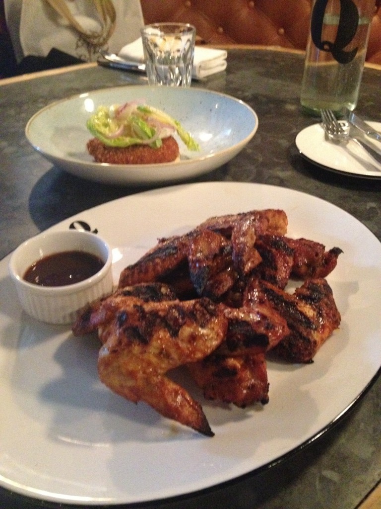 Q Grill - London Food Blog -  Sticky hen wings, Bourbon barbecue sauce