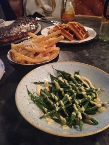 Q Grill - London Food Blog - Parmesan Truffle Fries & Green Beans with Smoke Aioli