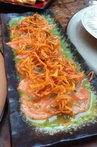 Salmon and Passion Fruit Tiradito - London Food Blog