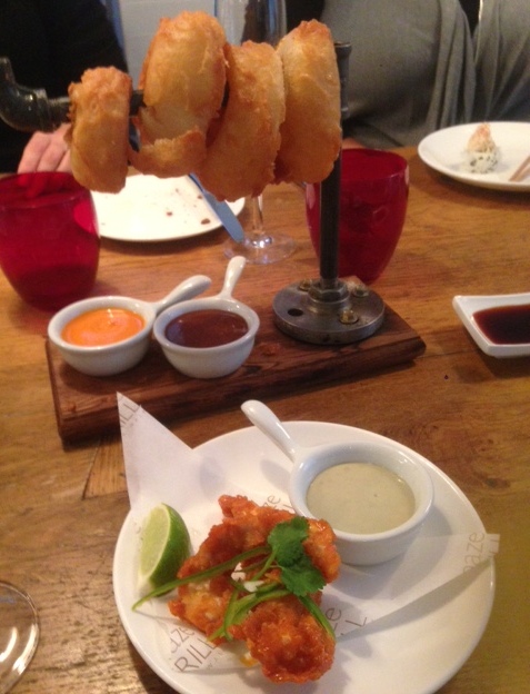 Maze Grill – London Food Blog – Onion rings & chicken bites